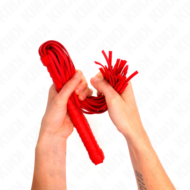 Kink - Frusta Con Manico Rosso Strutturato 48,5 cm