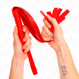 Kink - Fouet à Queue Large Rouge 48,5 cm