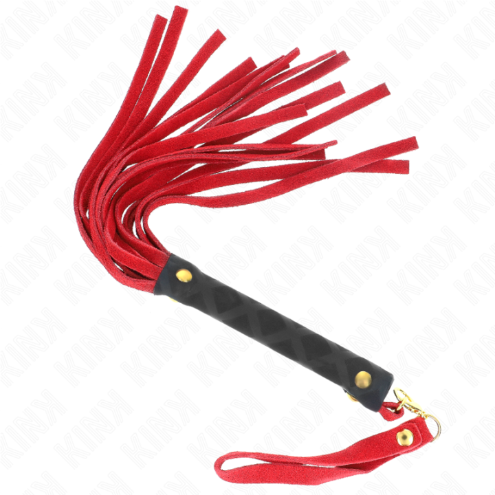 Kink - Mini Chicote de Camurça Vermelha 30 cm