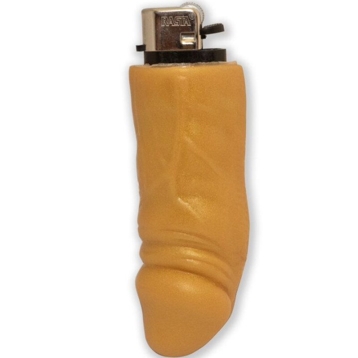 Diablo Picante - Mechero Recargable Forma Pene Dorado