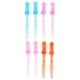 Diablo Picante - Spiedini di Pene Colorati 8 Unità