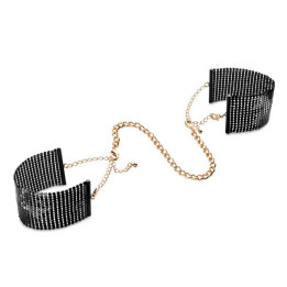 Bijoux - Désir Métallique Menottes en Maille Métal Noir