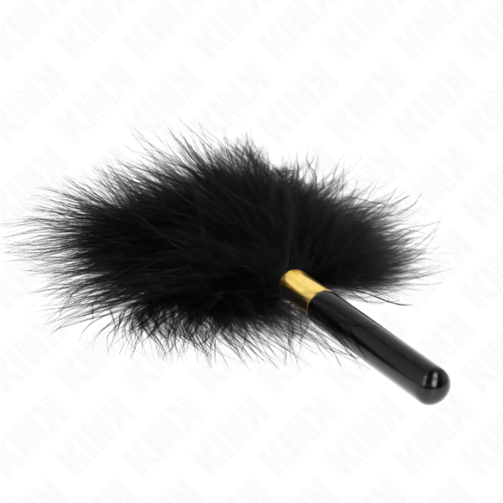 Kink - Piume Tickle in Metallo Oro Nero 18 cm