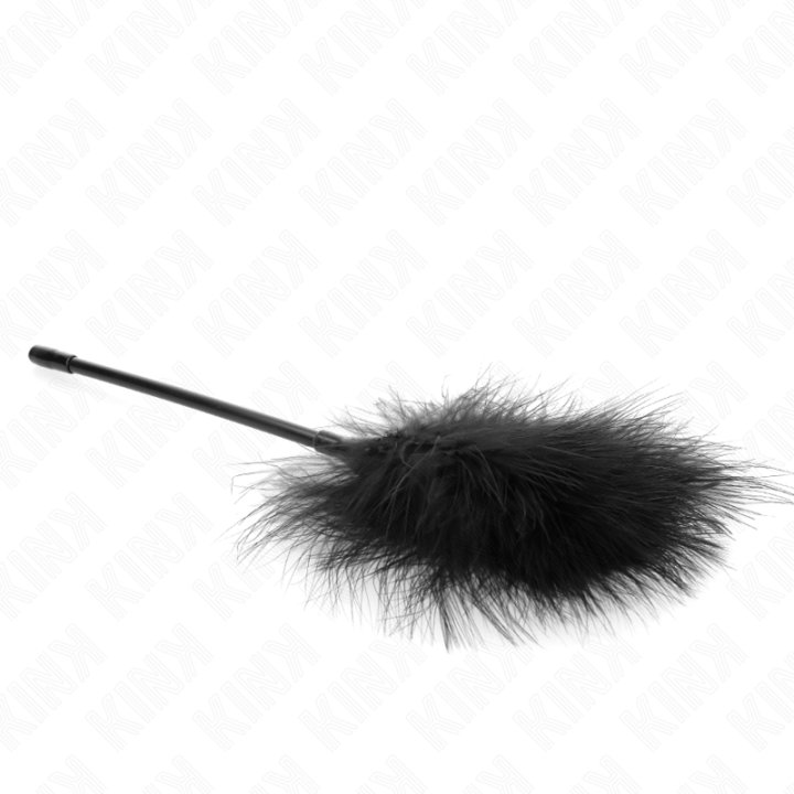 Kink - Plumes Tickle Noires Utilisées Pour le Kit Bondage 27 cm