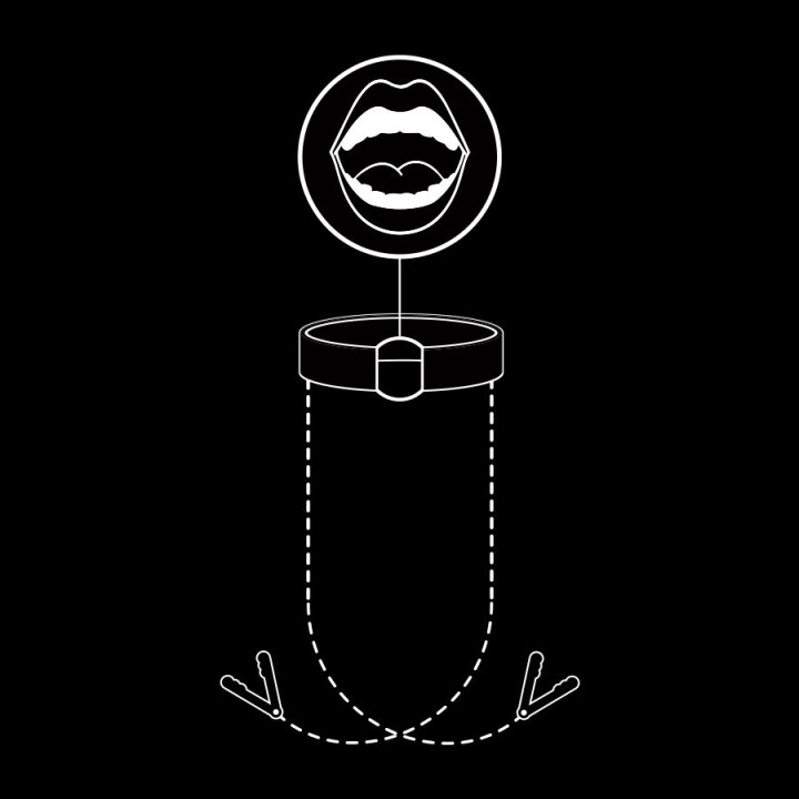 Fetish Submissive - Anel de Gag Com Grampos de Bico