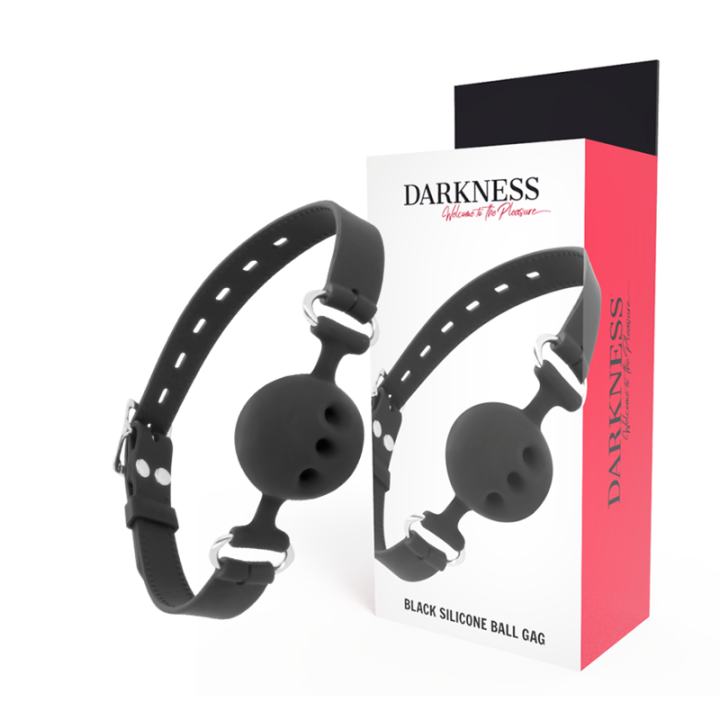 Darkness - Czarny, Oddychalny Silikonowy Kgag