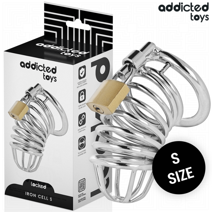 Addicted Toys Locked - Iron Cell Metall-Peniskäfig 4 cm Grösse s