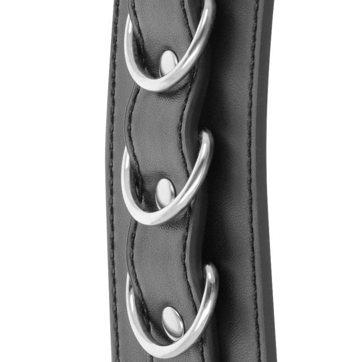 Darkness - Manette Alla Caviglia Regolabili in Pelle Nera