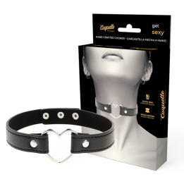 Coquette Chic Desire - Colar de Couro Vegano Acessório de Corao Mulher