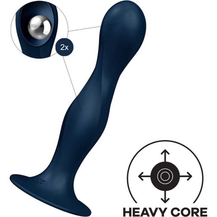 Satisfyer - Dildo in Silicone Doppia Sfera Blu