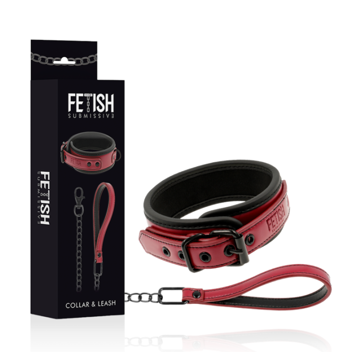 Fetish Submissive Dark Room - Colar de Corrente Com Forro de Neoprene