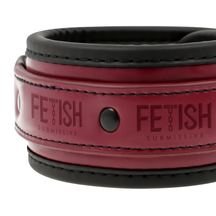 Fetish Submissive Dark Room - Algemas de Couro Vegano Com Forro de Neoprene