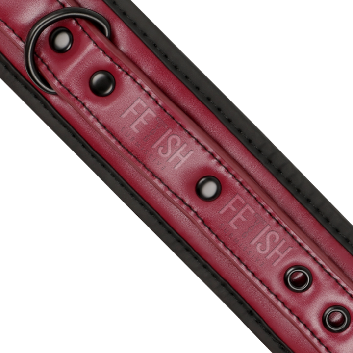 Fetish Submissive Dark Room - Handschellen Aus Veganem Leder Mit Neoprenfutter