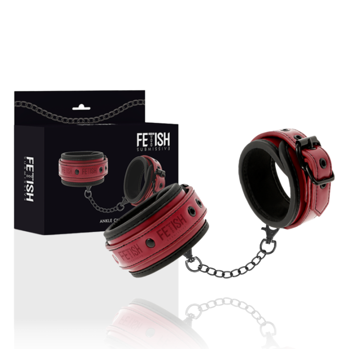 Fetish Submissive Dark Room - Algemas de Tornozelo de Couro Vegano Com Forro de Neoprene
