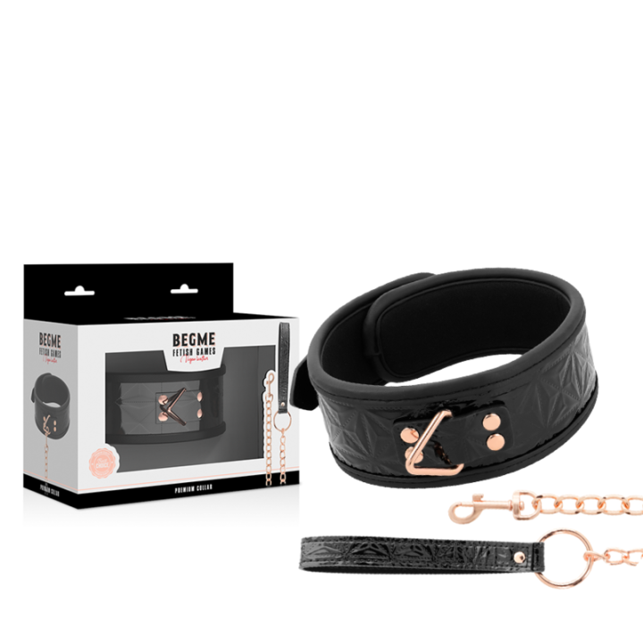 Begme - Black Edition Premium Veganer Lederhalsband