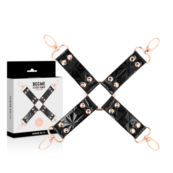 Begme - Black Edition Cravate en Cuir Vegan