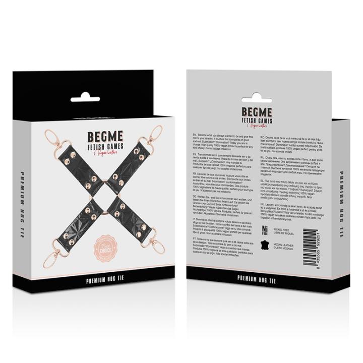 Begme - Black Edition Cravate en Cuir Vegan