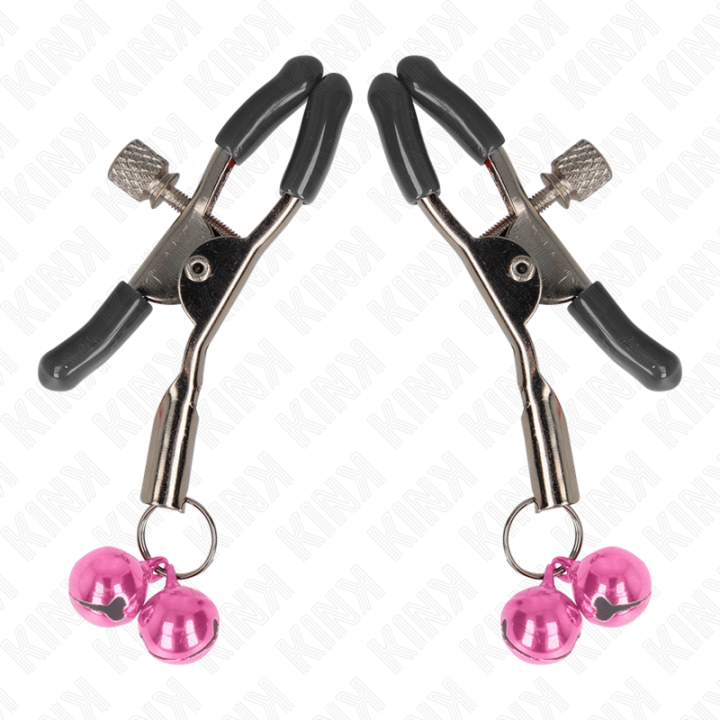 Kink - Double Bell Nipple Clamp Pink 6 cm