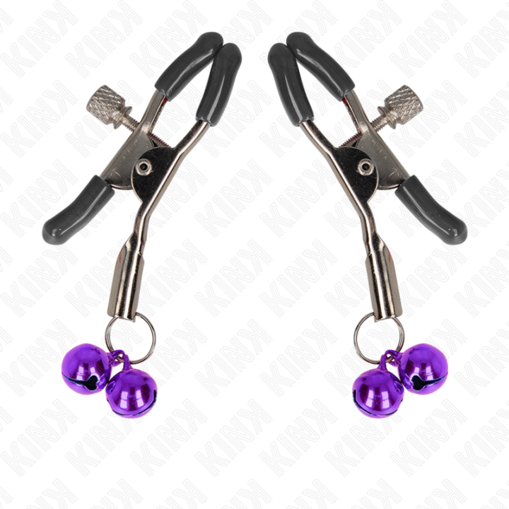 Kink - Doppelglocken-Nippelklammerei Lila 6 cm