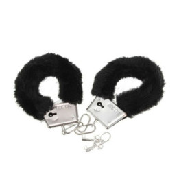 Diablo Picante - Pleasure Furry Handschellen Schwarz