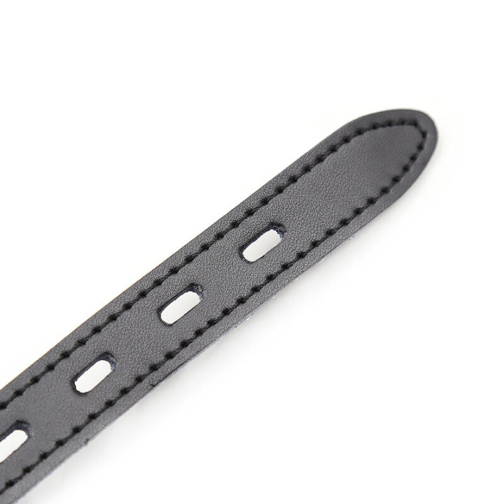 Ohmama Fetish - Gag de Bola de Silicone Com Cinto de Couro (Cadeado Incluído)