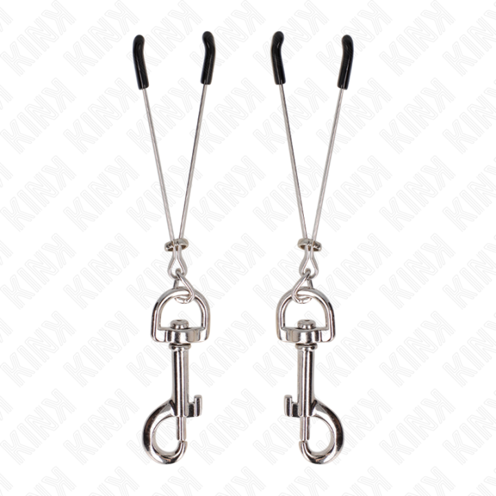 Kink - Thin Hook Nipple Clamp Silver 7 cm