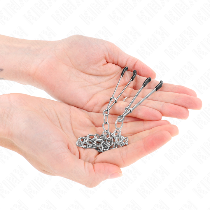 Kink - Thin Nipple Clamps With Thick Chain 30 cm