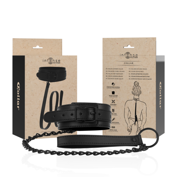 Intense - Fetish Colar de Couro Vegano