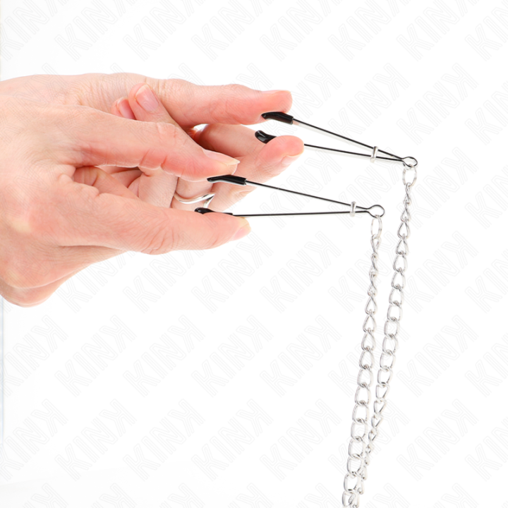Kink - Pinças Triplas Para Bicos e Clitóris Com Corrente Modelo 1
