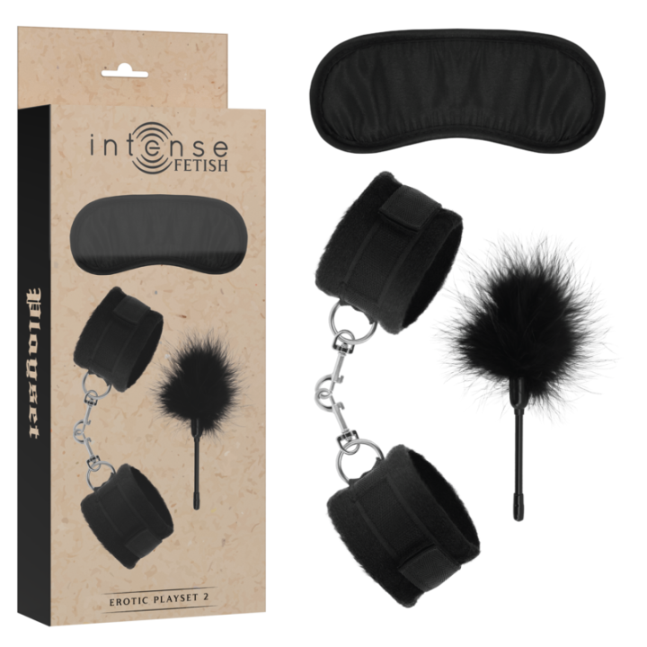 Intense - Fetish Erotikspielset 2 Mit Handschellen, Blindmaske Und Kitzel