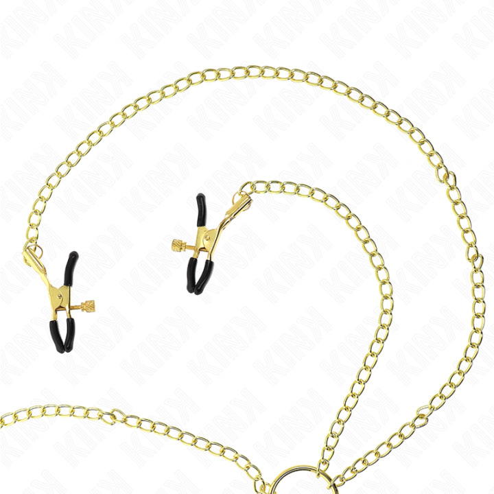 Kink - 4 Pinças de Bico e Clitórito Ajustáveis Ouro