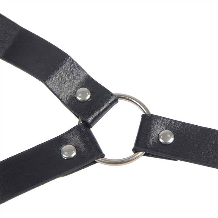 Subblime - 953720 Pinces à Seins en Cuir Bondage Noires Taille Unique