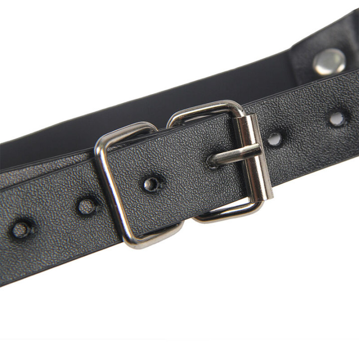 Subblime - 953720 Bondage Leather Strap Breast Clamps Black One Size