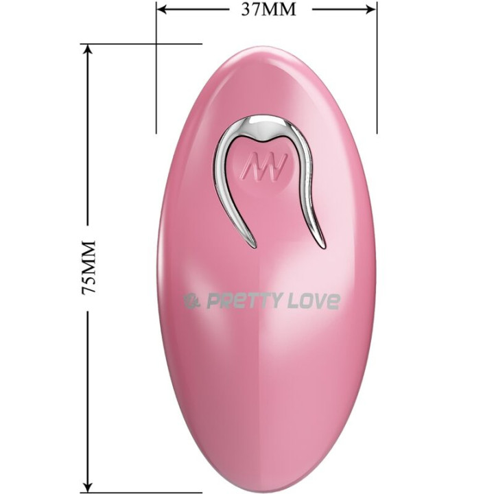 Pretty Love - Cailey Nipple Clamps 10 Vibrations Remote Control Pink