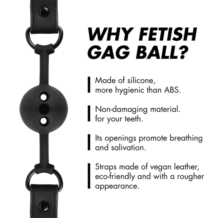 Fetish Submissive Bondage - Oddychajacy Silikonowy Knebel