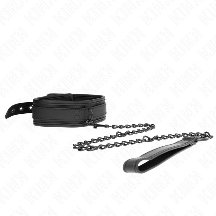 Kink - Neoprene Bondage Collar Model 1 With Belt 78 cm Adjustable 37.5 x 49.5 cm