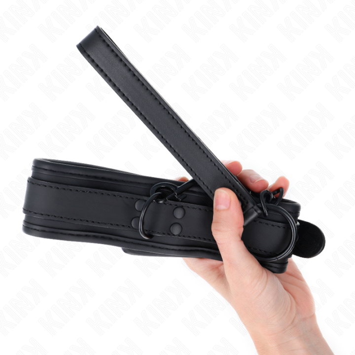 Kink - Neoprene Bondage Collar Model 1 With Belt 78 cm Adjustable 37.5 x 49.5 cm