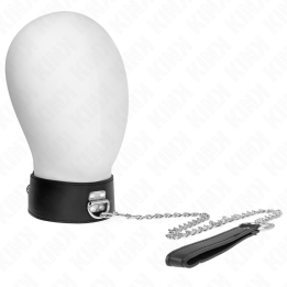 Kink - Collier Avec Ceinture 65 cm Avec Large Bracelet Noir Ajustable 33,5-41 cm x 5 cm