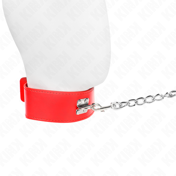 Kink - Colar Com Cinto 65 cm Com Alça Larga Vermelha Ajustável 33,5-41 cm x 5 cm