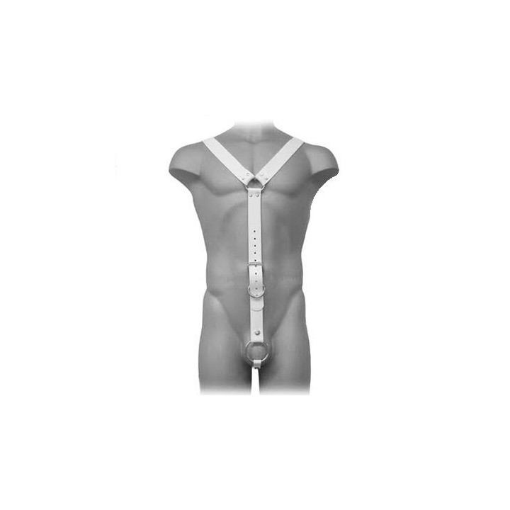 Leather Body - Harness Men Blanco