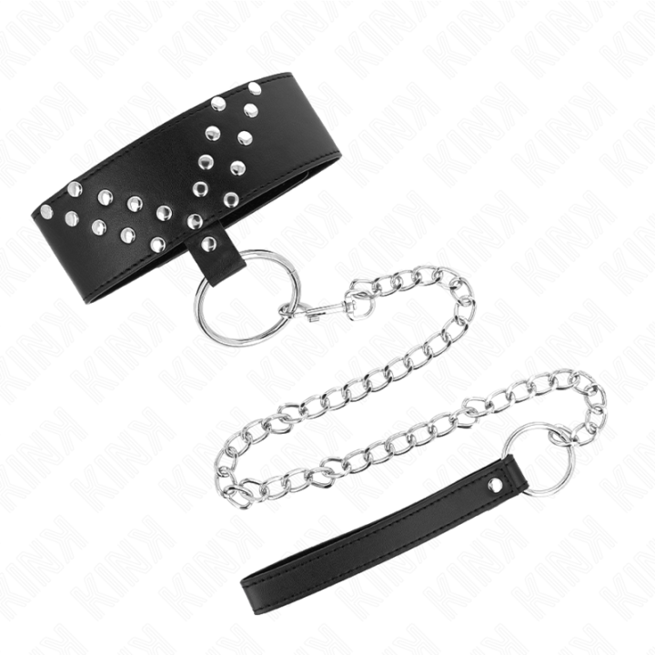 Kink - Necklace With Belt 65 cm With v Rivet Adjustable 36-43 cm x 5 cm
