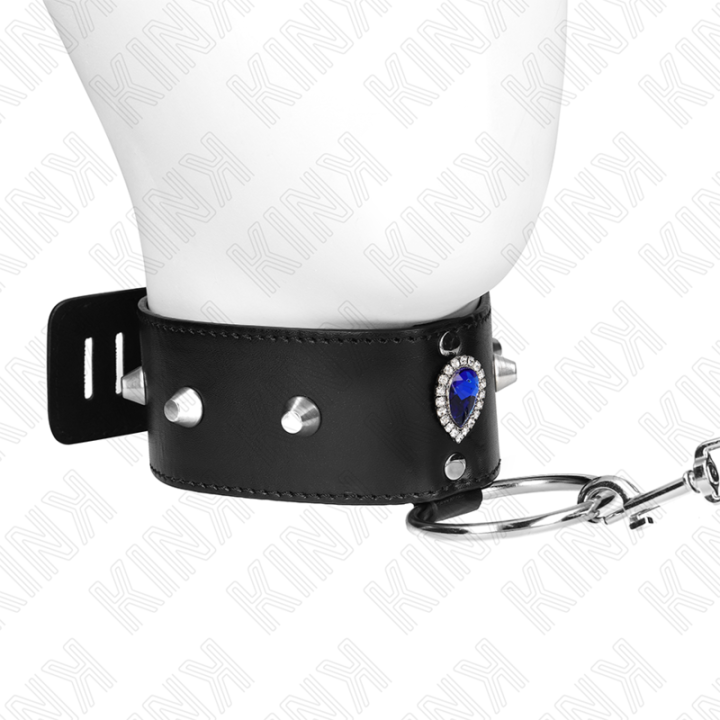 Kink - Necklace 65 cm With Strap With Blue Diamonds Adjustable 36-43 cm x 5 cm