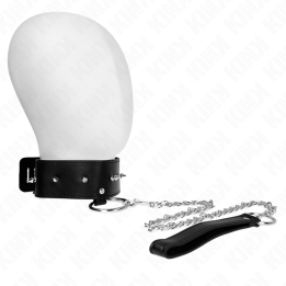 Kink - Collier 65 cm Avec Laisse Avec Clous Argentés Modèle 2 Réglable 36-43 cm x 5 cm