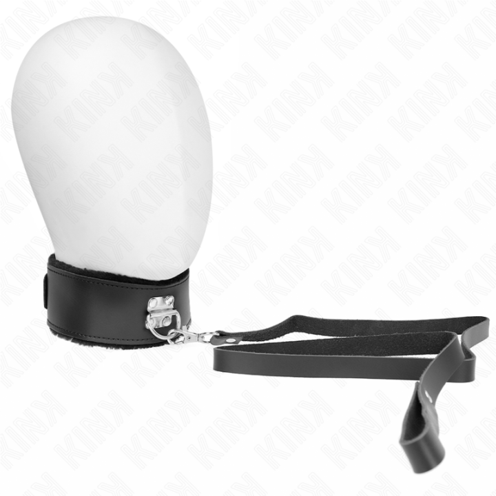 Kink - Colar Com Cinto 116 cm Com Alça de Couro Preta Ajustável 40-48 cm x 6 cm