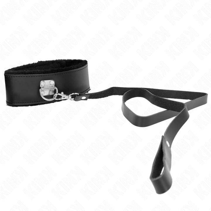 Kink - Necklace With Belt 116 cm With Black Leather Strap Adjustable 40-48 cm x 6 cm