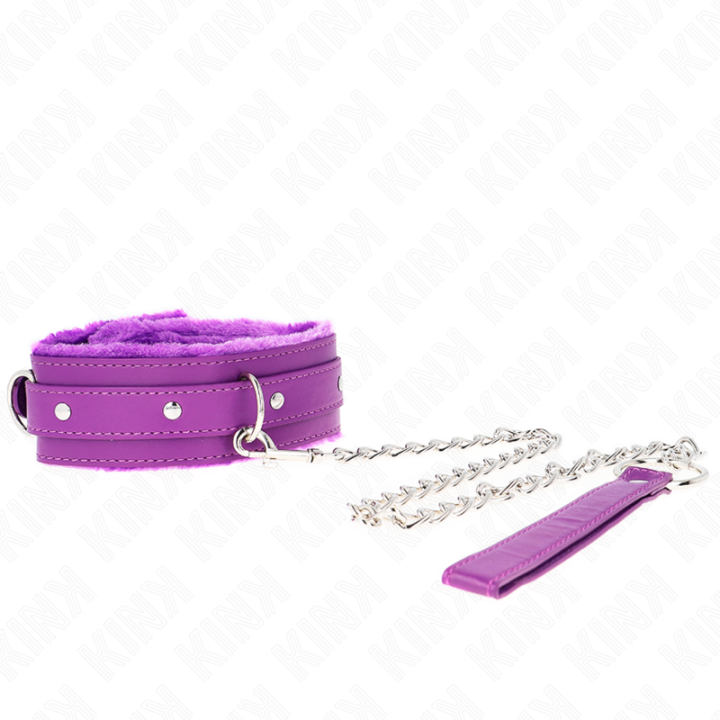 Kink - Collier Avec Laisse 65 cm Avec Restrictions Violet 36-42 cm x 5,5 cm