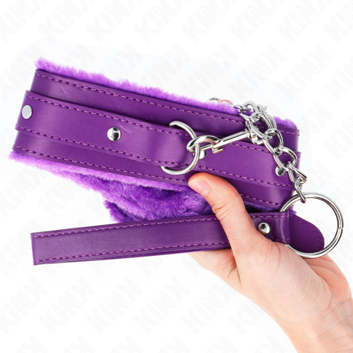 Kink - Colar Com Trela 65 cm Com Restrições Roxo 36-42 cm x 5,5 cm