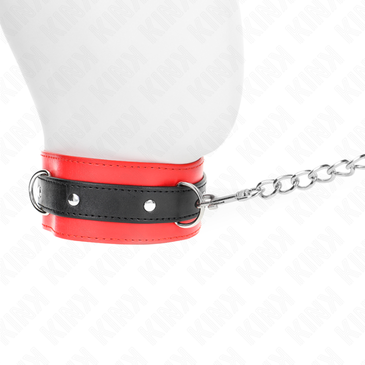 Kink - Halsband Mit Gürtel 65 cm Mit Riemen Rot 54 x 4,5 cm