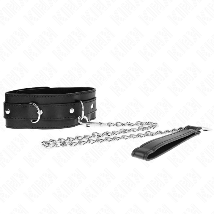 Kink - Collier Avec Ceinture 65 cm Avec Sangle Noir 54 x 4,5 cm