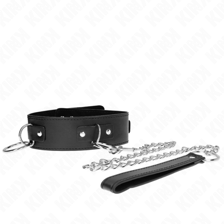 Kink - Colar Com Trela 65 cm 3 Anéis Modelo 2 Ajustável 36-43 cm x 5 cm